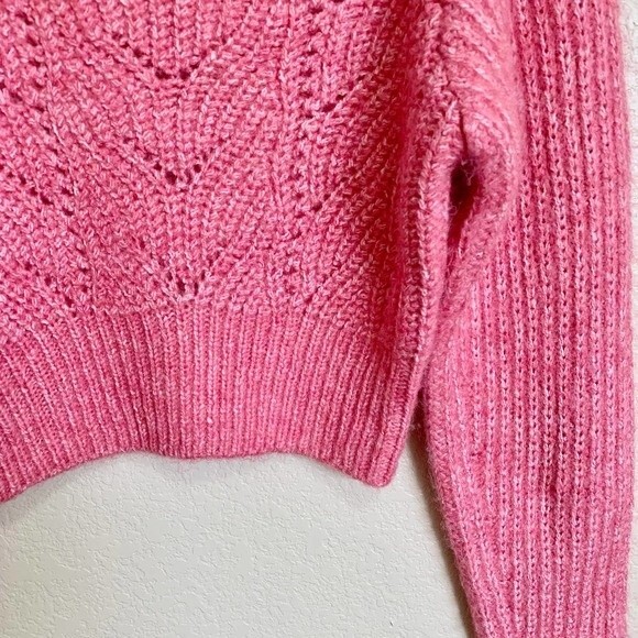 Industry Republic Clothing pink sweater women knit mock neckline sweater size M - Picture 9 of 9